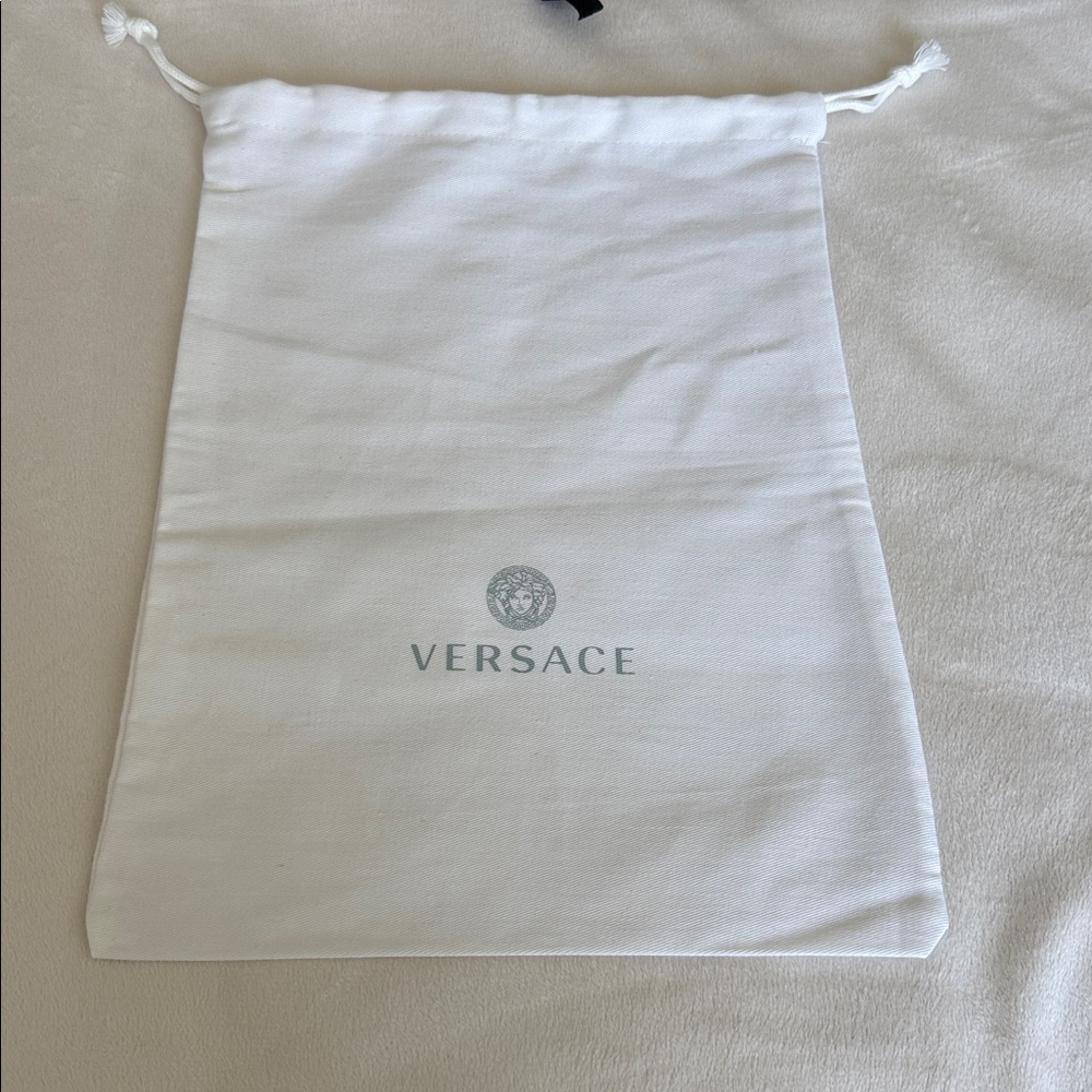 Versace White Logo Dust Bag